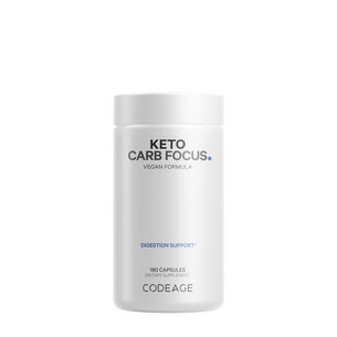 Keto Carb Focus Vegan Carb Blocker White Kidney - Green Tea - Cinnamon - 180 Caupsules (90 Servings) | GNC
